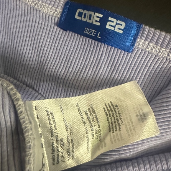 Code 22 Gel Logo Tank Top Large Gently worn 100% cotton ribbed fabric - Picture 4 of 4